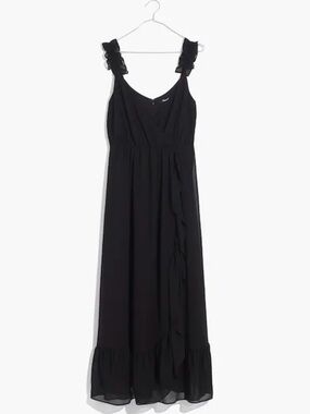 Madewell Ruffle Strap Wrap Dress